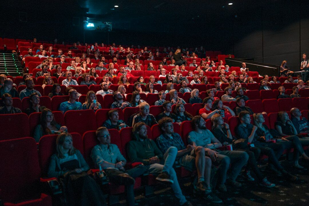 audience watching movie