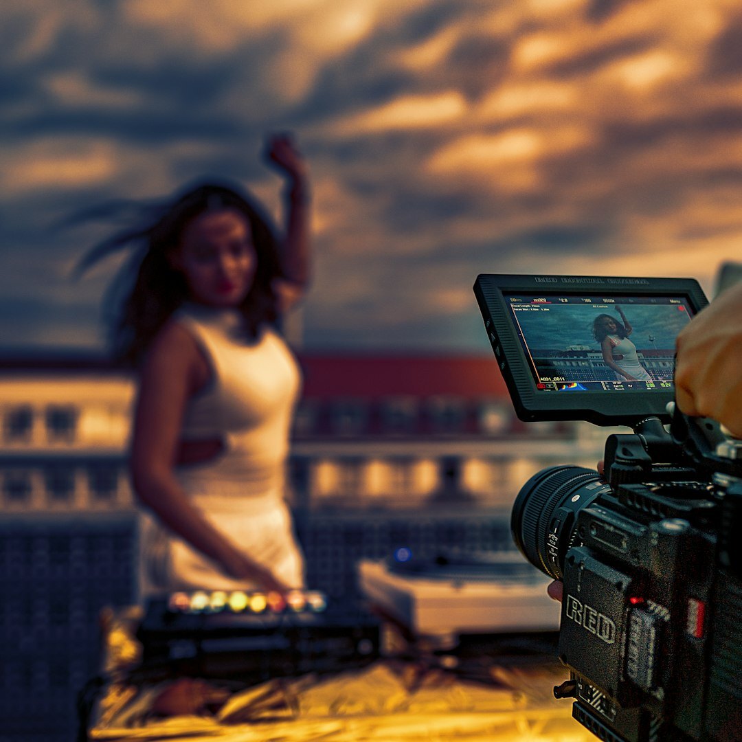 filmmaker capturing scene