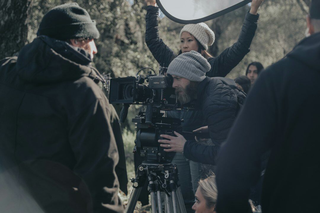 film crew celebrating wrap