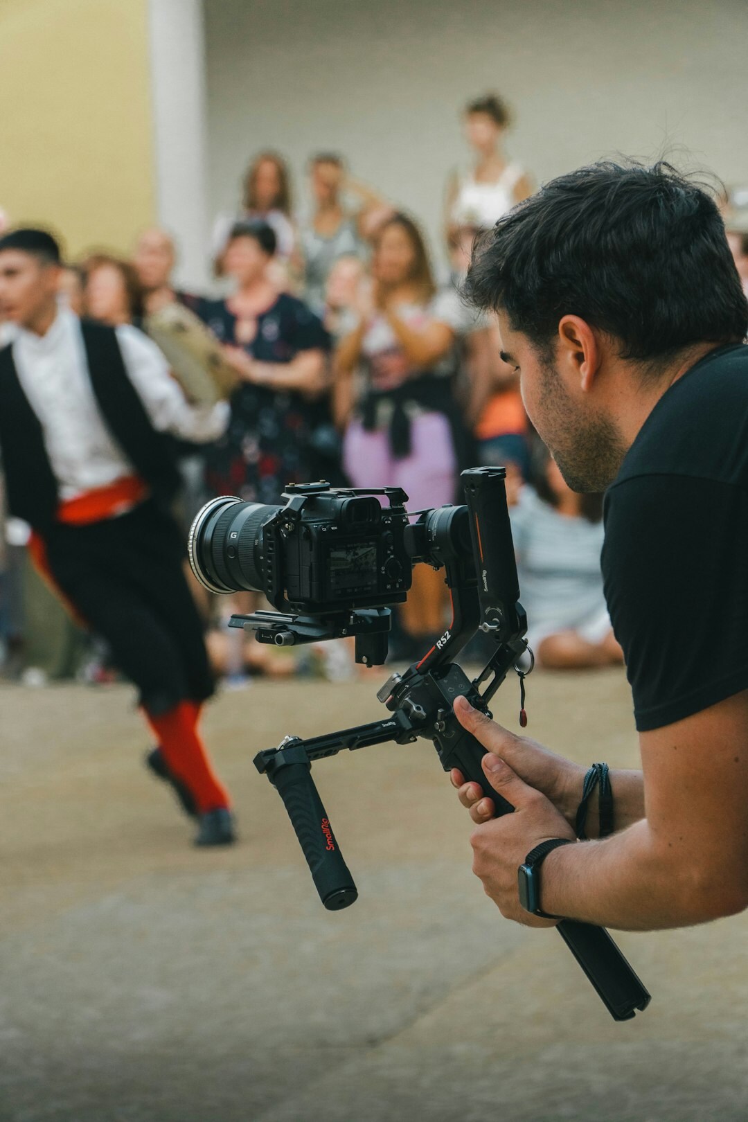 filmmaker capturing scene