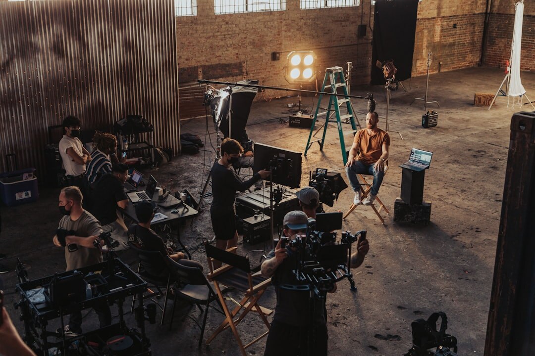 movie camera filming scene