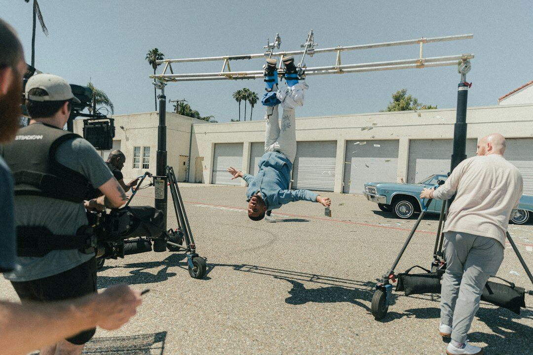 outdoor film shoot